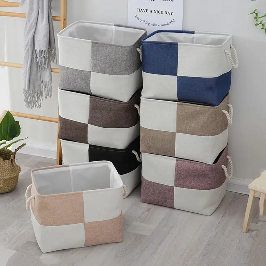 Foldable Linen Organizer Basket for Home Supplies Cool Tech House