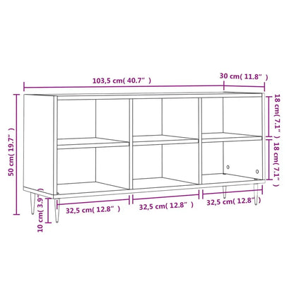 White TV cabinet 103,5x30x50 cm wood Engineering Cool Tech House