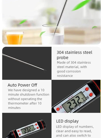 Electronic probe type digital thermometer with digital display liquid grill thermometer Cool Tec House