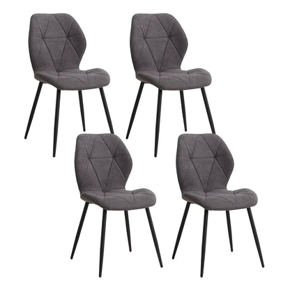 EGOONM padded dining chairs in linen fabric with metal legs set of 4 Cool Tech House