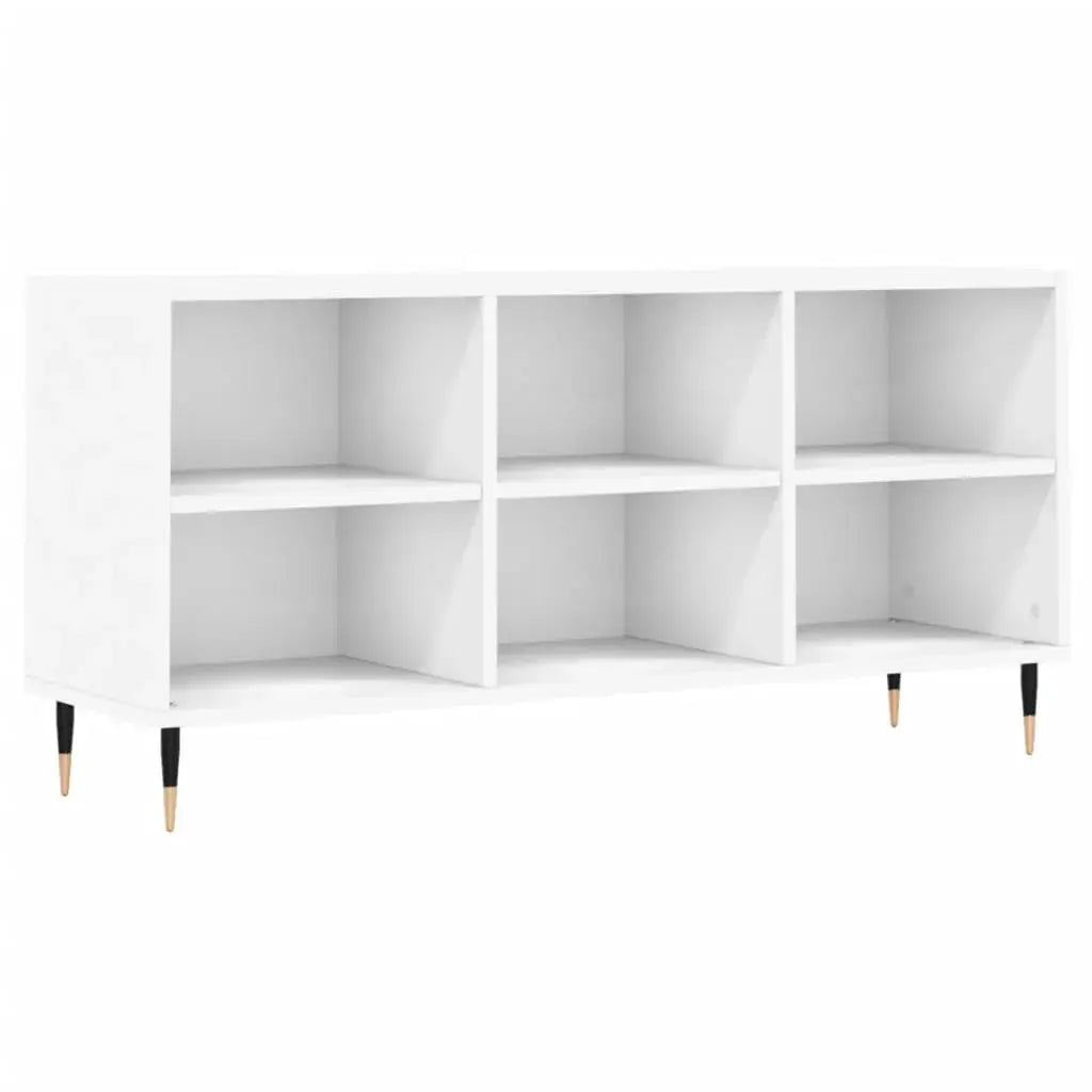 White TV cabinet 103,5x30x50 cm wood Engineering Cool Tech House