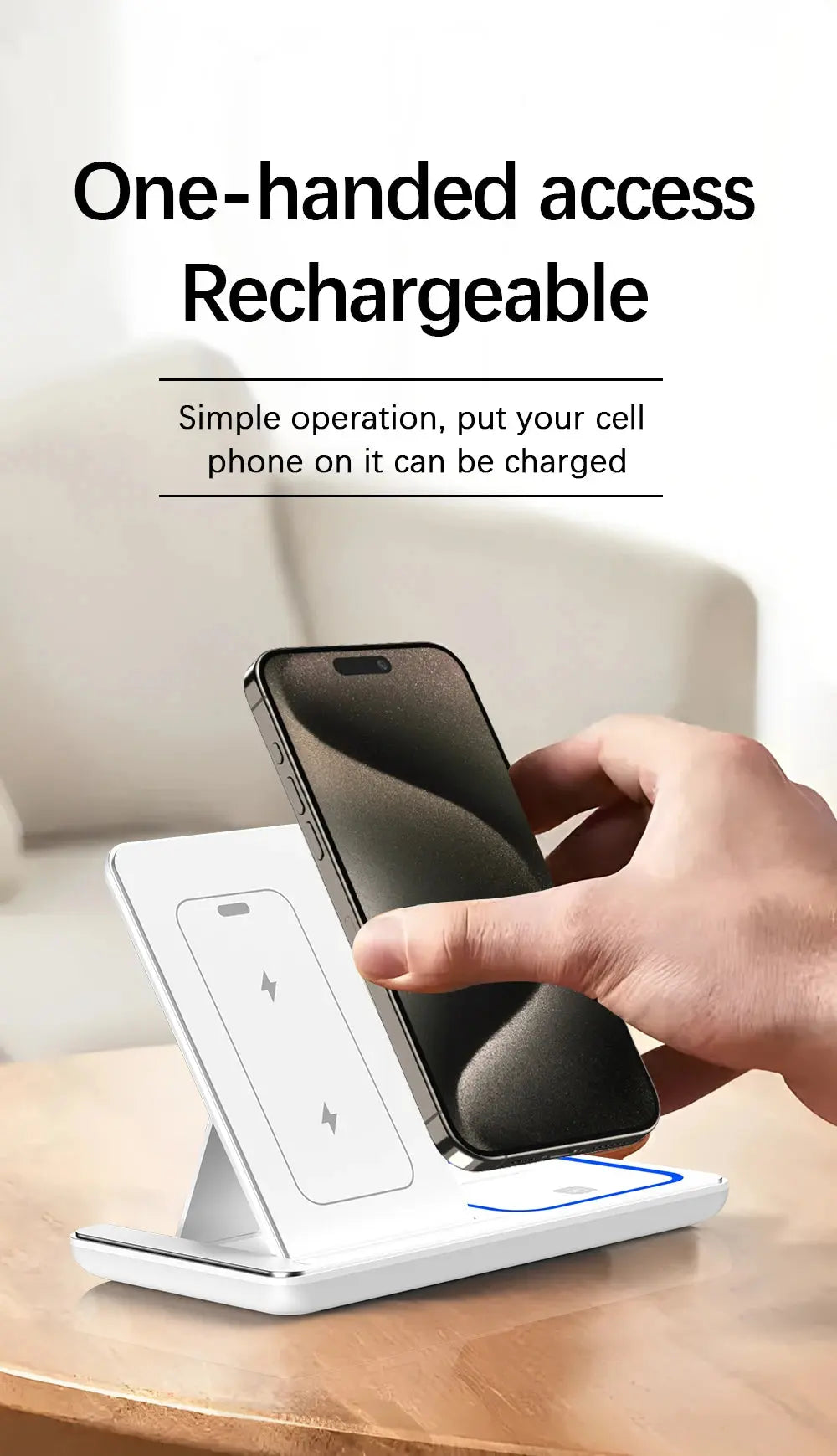 Fast Wireless Charger Stand 3 in 1 For iPhone 15 14 13 12 11 Apple Watch 9 8 7 6 5 Airpods Pro Cool Tec House