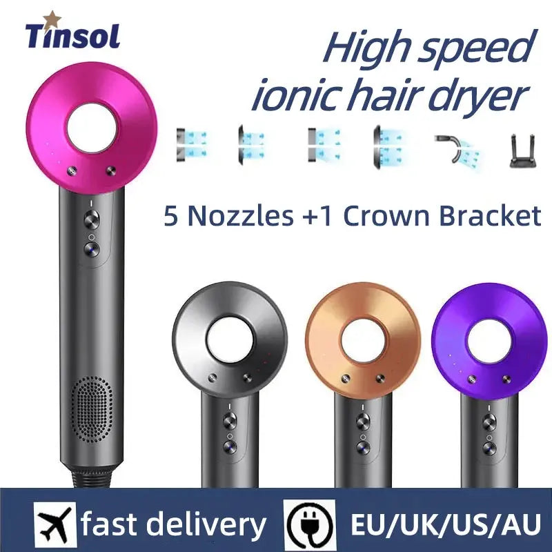 Hair Dryer Ionic Blow Dryer, Professional High-Speed Hairdryer Cool Tec House