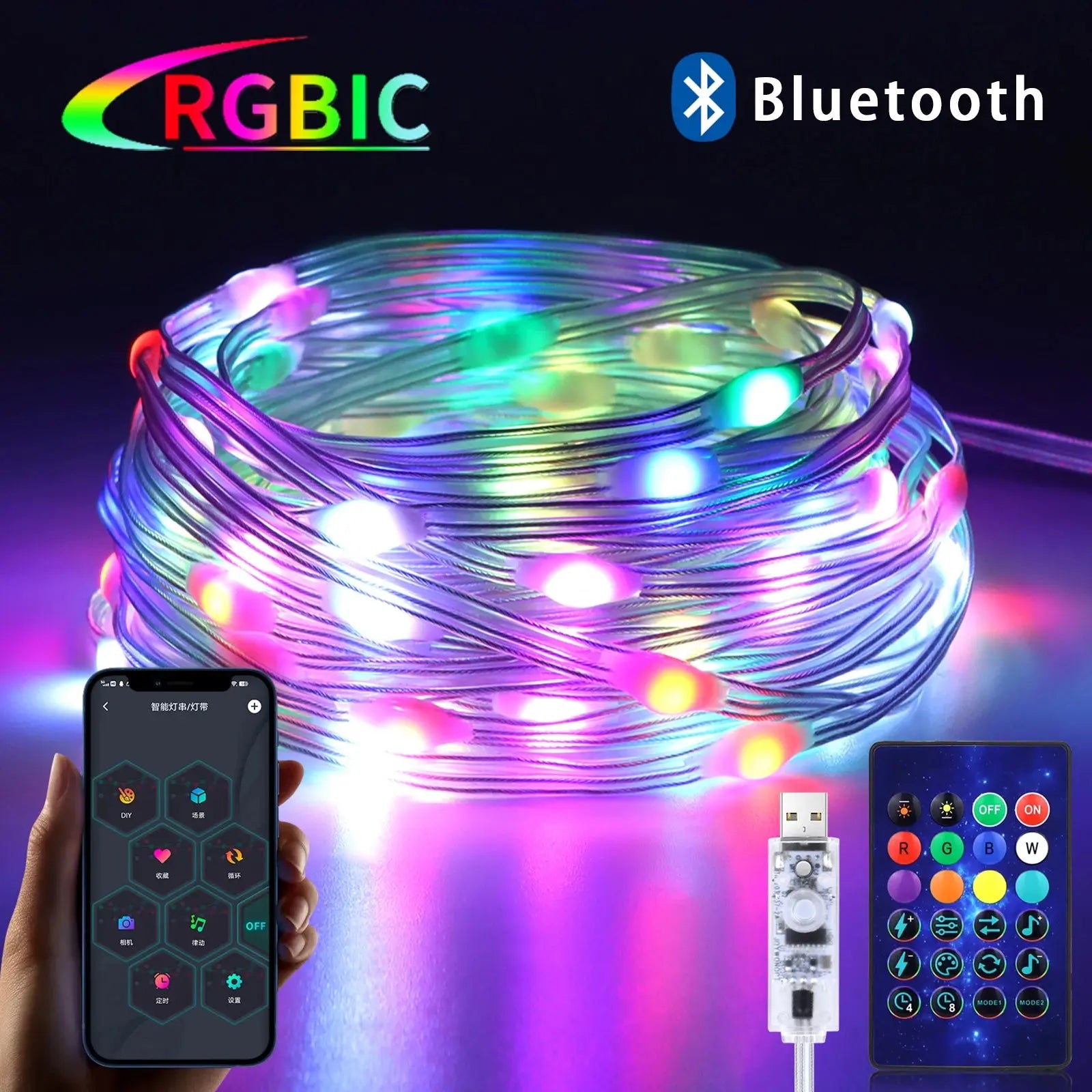 Christmas Light With Bluetooth APP and Remote control Cool Tec House