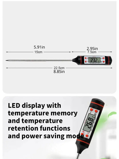 Electronic probe type digital thermometer with digital display liquid grill thermometer Cool Tec House