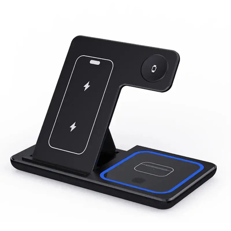 Fast Wireless Charger Stand 3 in 1 For iPhone 15 14 13 12 11 Apple Watch 9 8 7 6 5 Airpods Pro Cool Tec House