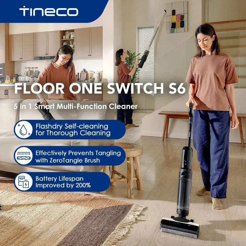 Tineco Floor One Switch S6 Vacuum cleaner 5 in 1 Cool Tec House