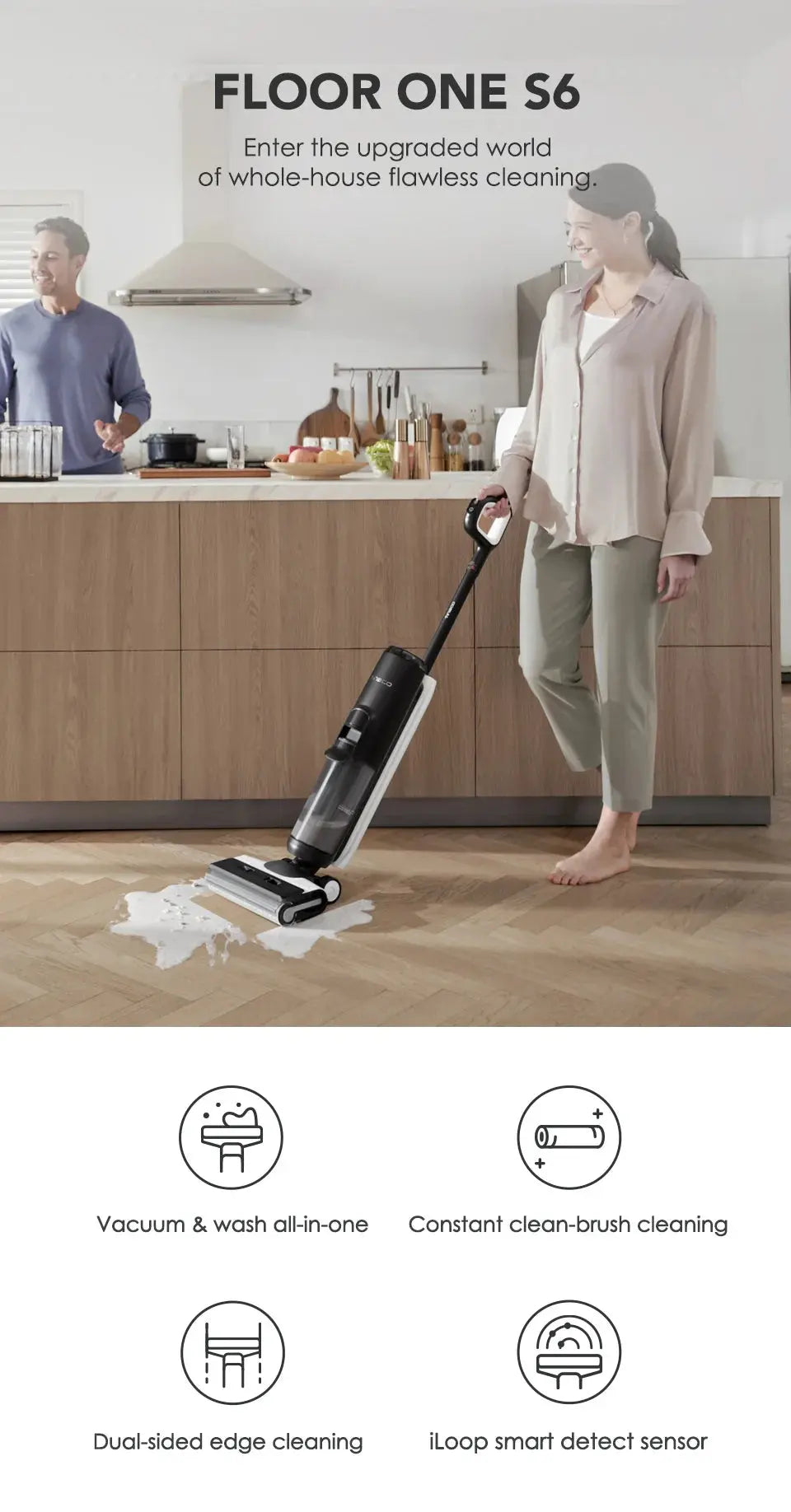 Tineco Floor One S6 Cordless Wet Dry Vacuum Cleaner Cool Tec House