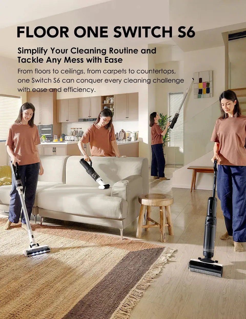 Tineco Floor One Switch S6 Vacuum cleaner 5 in 1 Cool Tec House