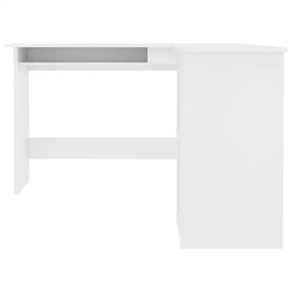 White L-shaped corner desk Cool Tech House