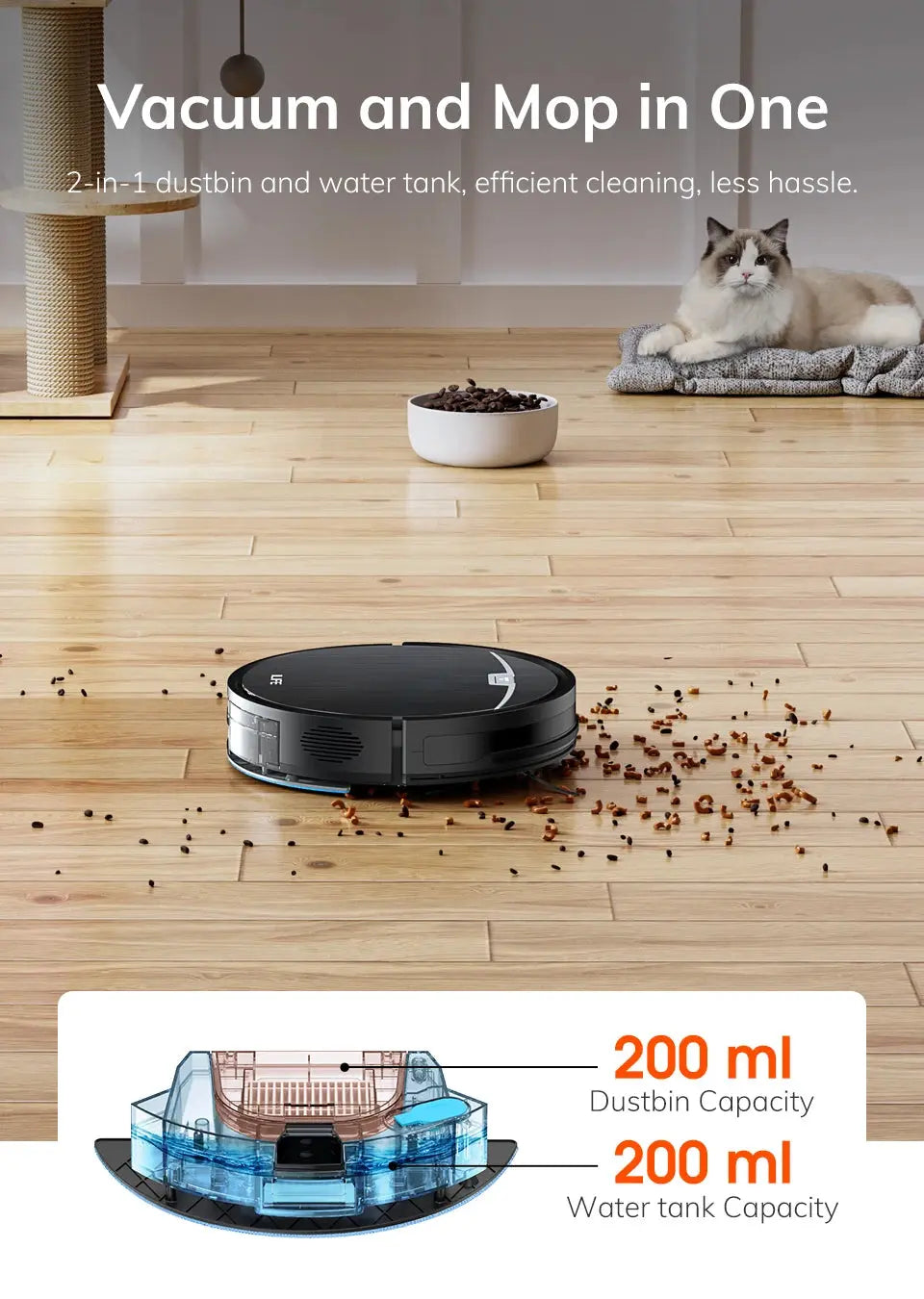 ILIFE V9 Pro Robot Vacuum Cleaner, Black with Alexa Control Cool Tec House