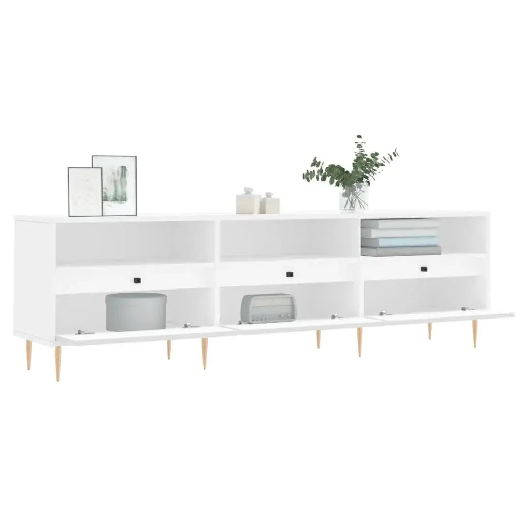 White TV cabinet 150x30x44,5 cm Cool Tech House