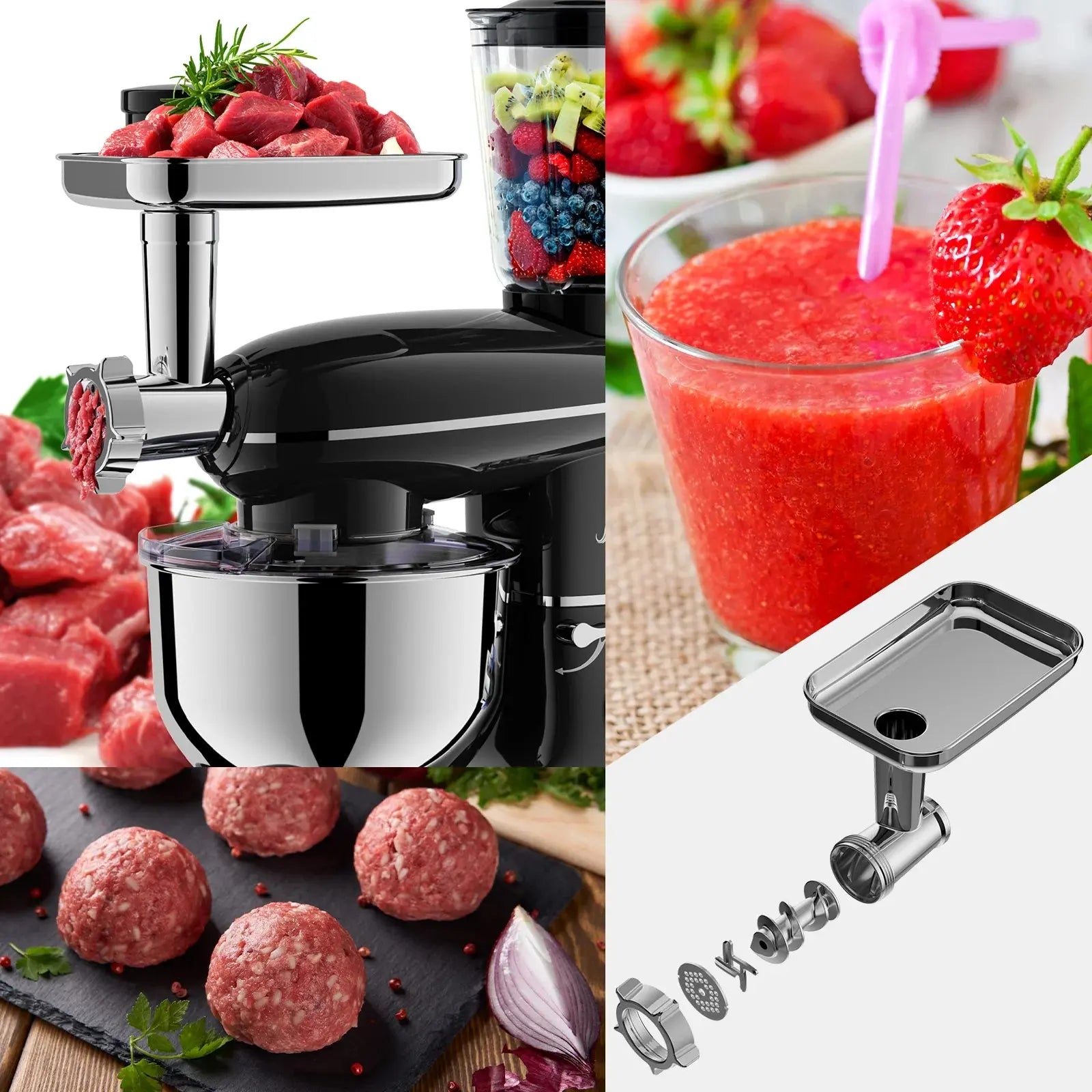 Compact Food Processor Multifunctional Mixer JUSTBUY 3 in 1 Cool Tec House