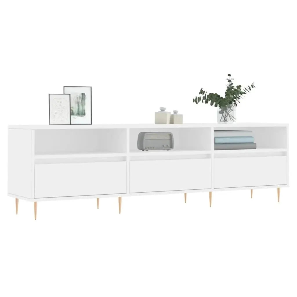 White TV cabinet 150x30x44,5 cm Cool Tech House