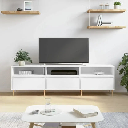 White TV cabinet 150x30x44,5 cm Cool Tech House