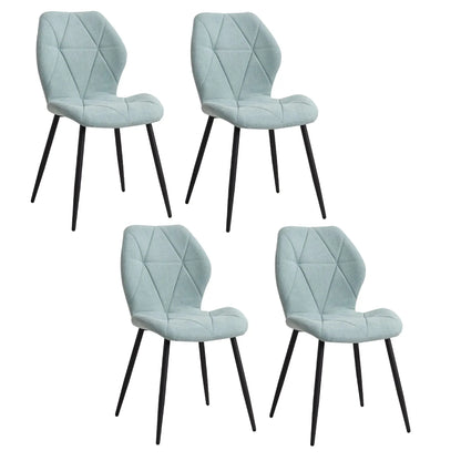 EGOONM padded dining chairs in linen fabric with metal legs set of 4 Cool Tech House